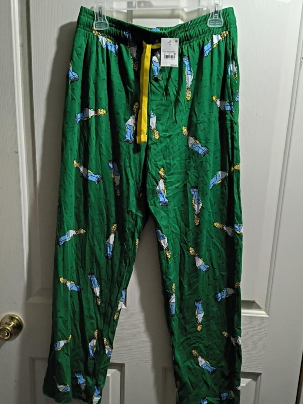 Men's Green Printed Lounge Pants with Drawstring